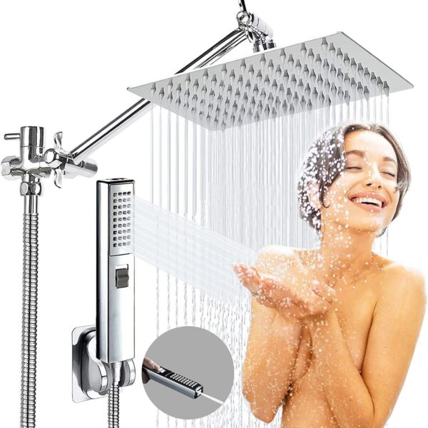 Bathroom Stainless Steel Pressurized Shower Head Set - Image 2