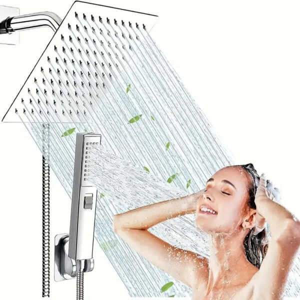 Bathroom Stainless Steel Pressurized Shower Head Set - Image 5