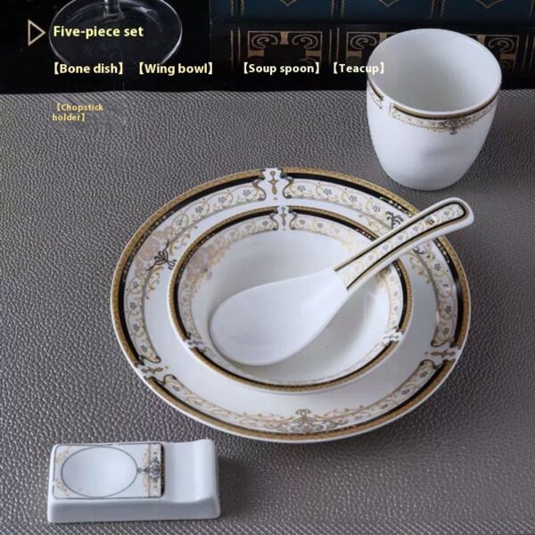 Hotel Table Setting Ceramic Dishes Suit - Image 6