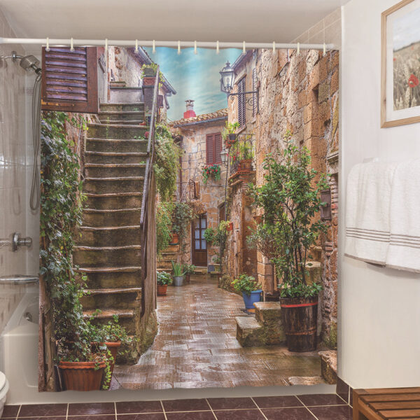 Decorative Shower Curtain For Sanitary Partition