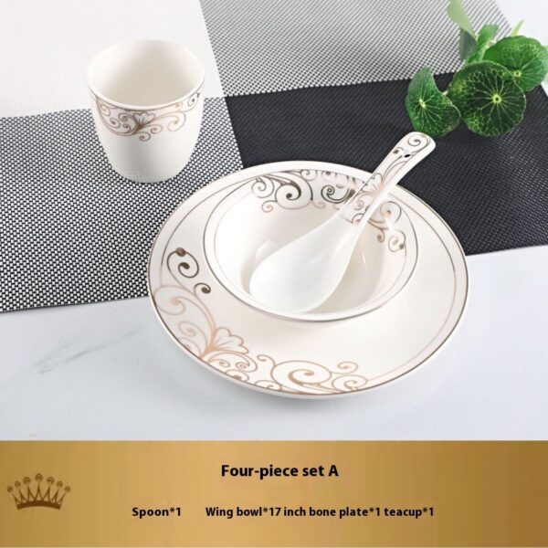 Hotel Table Setting Ceramic Dishes Suit - Image 4
