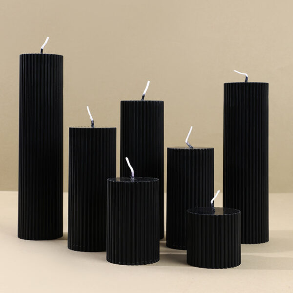 Black Cylinder Aromatherapy Soy Candles - Image 2
