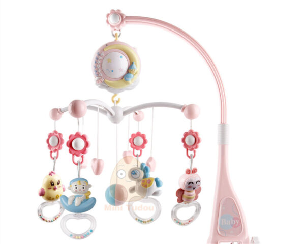 Musical Crib Mobile with Rattles & Projection – Rotating Bed Bell Toy for Newborns & Infants - Image 2