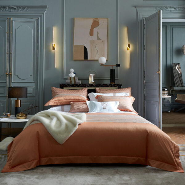Town Style High-end Affordable Luxury Style Cotton Four-piece Bedding Set - Image 6