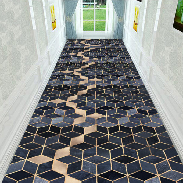Printed Non-Slip Corridor Aisle Carpet Hotel Mall Entrance Hall Passage Mat - Image 2