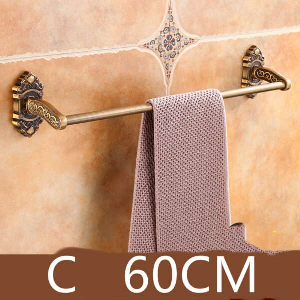 European Style Non-perforated Folding Towel Rack Set - Image 7