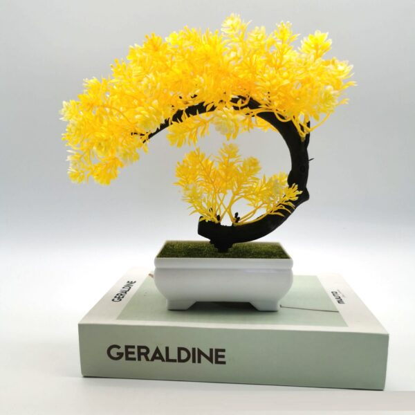 Artificial Plant Potted Moon Camellia Small Tree Bonsai Indoor Furnishings - Image 8