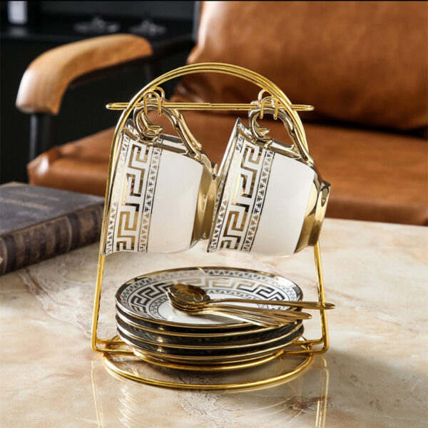 European Style Luxury Ceramic Coffee Cup Set - Image 2