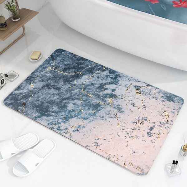 Bathroom Diatom Mud Absorbent Pad Household Marbling Washable - Image 5