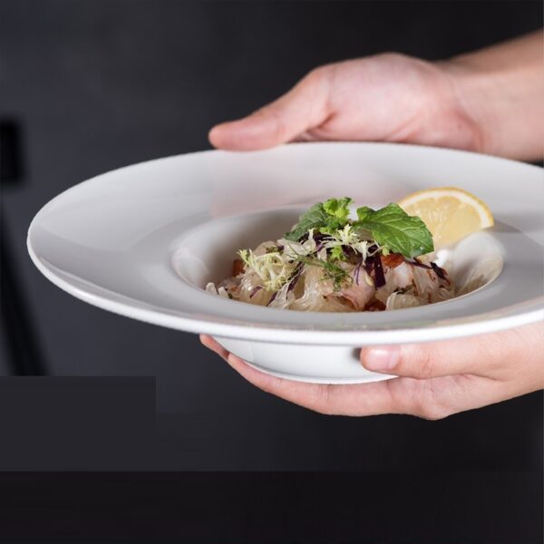 Western Soup Plate Hotel Round Ceramic Tableware