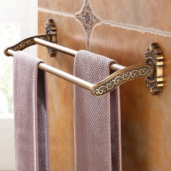 European Style Non-perforated Folding Towel Rack Set