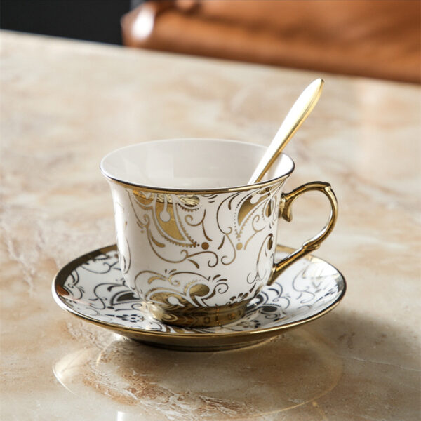 European Style Luxury Ceramic Coffee Cup Set - Image 3