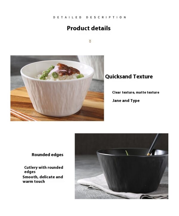 Ceramic Thickened Hotel Restaurant Bowl - Image 10