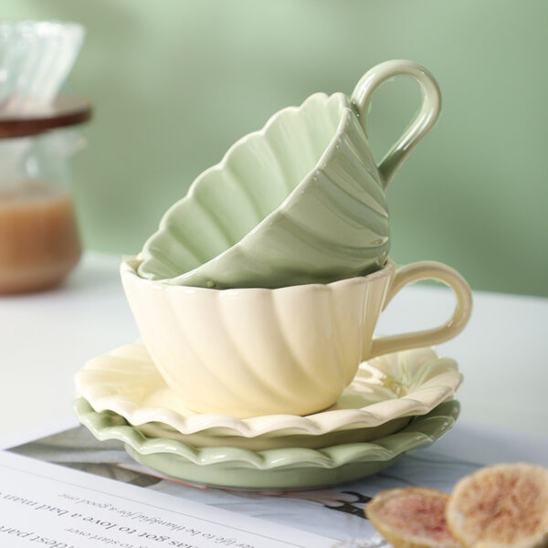 Cream Style Ceramic Cup Restaurant Hotel Household Coffee Set Suit - Image 4