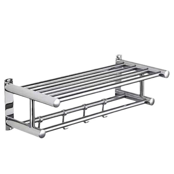 Punch-free Stainless Steel Hotel Hotel Toilet Storage Towel Rack - Image 6