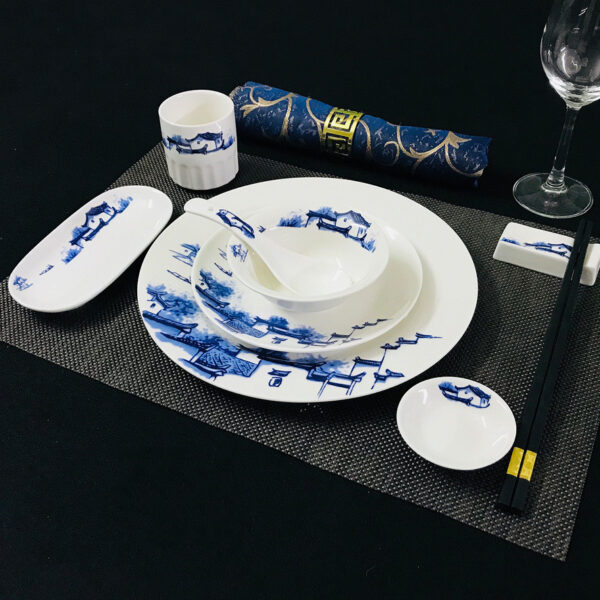 Chinese Restaurant Hotel Set Table Ceramic Dishes Tableware Set - Image 9