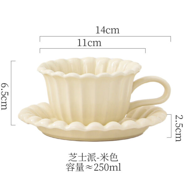 Cream Style Ceramic Cup Restaurant Hotel Household Coffee Set Suit - Image 3