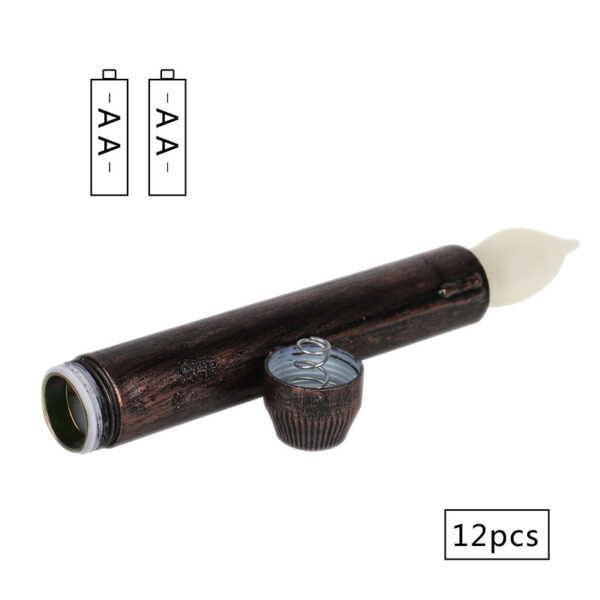Halloween long black candles - Image 6
