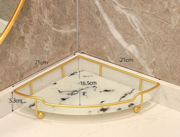 Light Luxury Triangle Bathroom Storage Shelf Vanity - Image 2