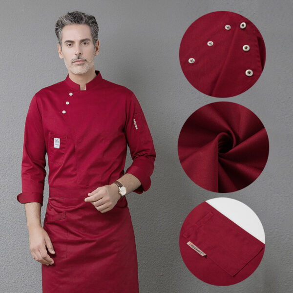 Hotel Chef Long Sleeve Work Clothes - Image 5