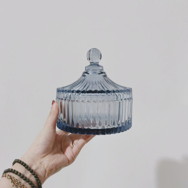 Retro Glass Sugar Jar Storage Jar Cotton Swab Jar - Image 8