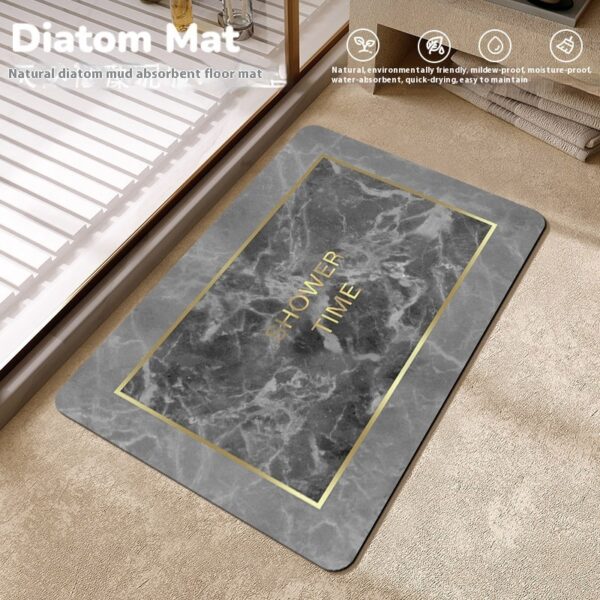 Bathroom Diatom Mud Absorbent Pad Household Marbling Washable - Image 8