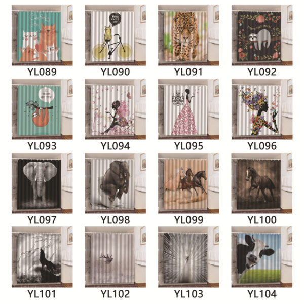 Decorative Shower Curtain For Sanitary Partition - Image 3