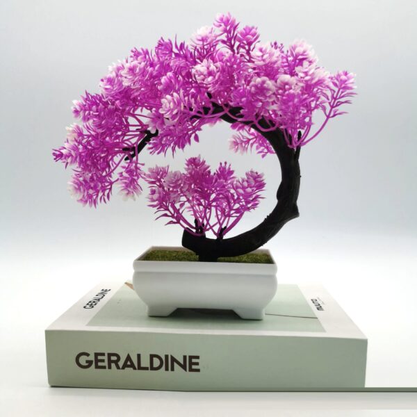 Artificial Plant Potted Moon Camellia Small Tree Bonsai Indoor Furnishings - Image 7