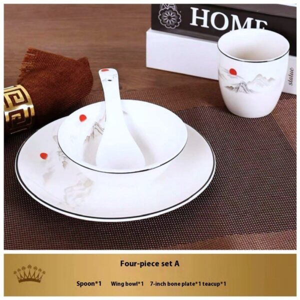 Hotel Table Setting Ceramic Dishes Suit - Image 5