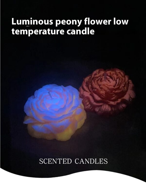 Peony Flower Luminous Fluorescence Low Temperature Candles - Image 4