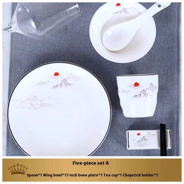Hotel Table Setting Ceramic Dishes Suit - Image 9