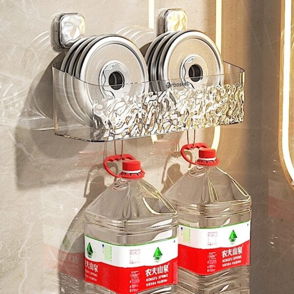 Toilet Rack Punch-free Bathroom Hanging Basket Wall - Image 3