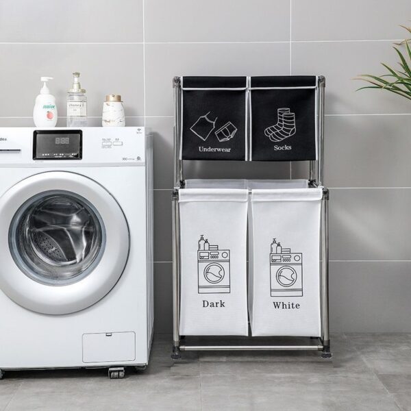 Simple Multi-layer Bathroom Storage Dirty Clothes Basket