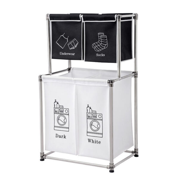 Simple Multi-layer Bathroom Storage Dirty Clothes Basket - Image 4