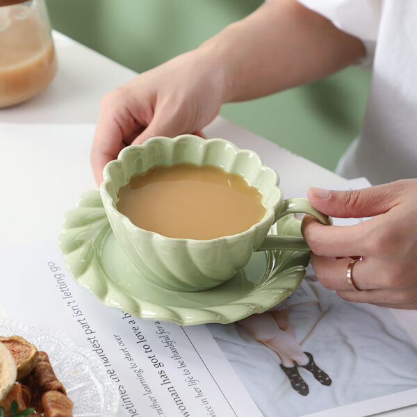 Cream Style Ceramic Cup Restaurant Hotel Household Coffee Set Suit - Image 9