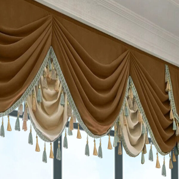 Finished Retro Villa Living Room Bedroom High-grade Thickened Light Luxury Velvet Splicing Curtains, Curtain Drapes Need To Be Purchased - Image 8