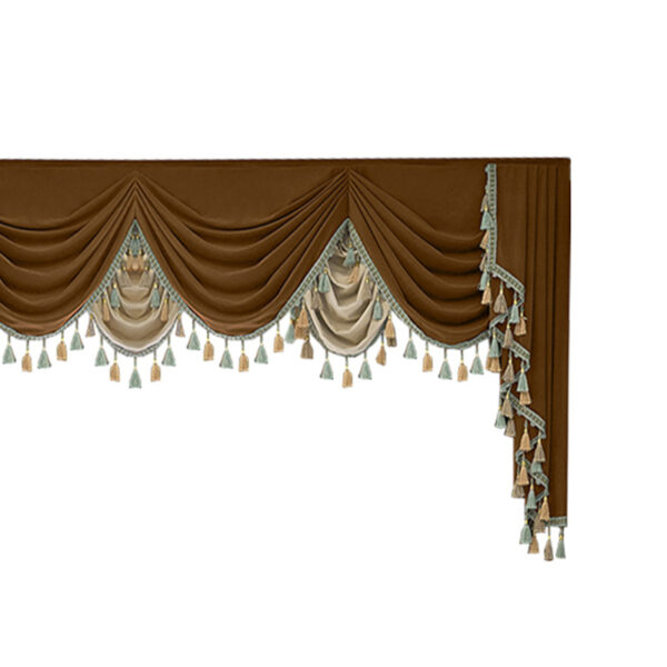 Finished Retro Villa Living Room Bedroom High-grade Thickened Light Luxury Velvet Splicing Curtains, Curtain Drapes Need To Be Purchased - Image 3