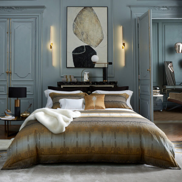 Town Style High-end Affordable Luxury Style Cotton Four-piece Bedding Set - Image 9