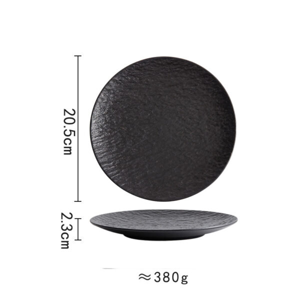 Ceramic Rock Pattern Round Flat Plate Hotel Tableware New Large Chicken - Image 8