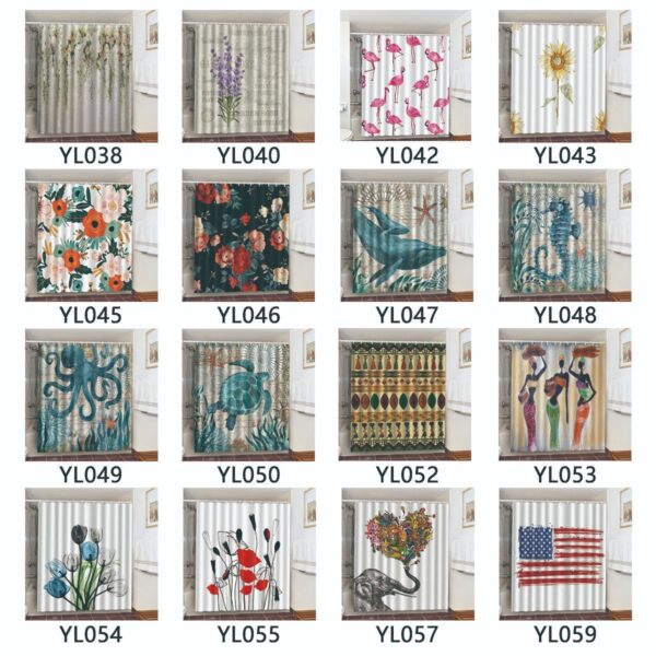 Decorative Shower Curtain For Sanitary Partition - Image 2