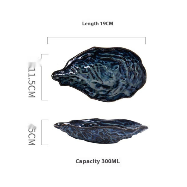 Creative Kiln Baked Ceramic Plate Special-shaped Plate Plate High-end Hotel Snack Dish Salad Dish Cold Dish Fruit Plate - Image 6