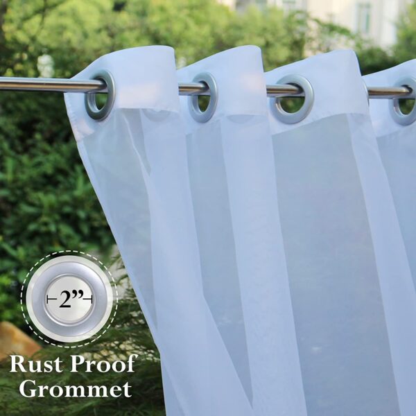 Outdoor Shading Door Curtain Waterproof Curtain Pavilion Balcony White Mesh Curtains Terrace Window Screen - Image 7