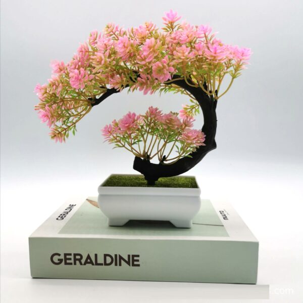 Artificial Plant Potted Moon Camellia Small Tree Bonsai Indoor Furnishings - Image 9