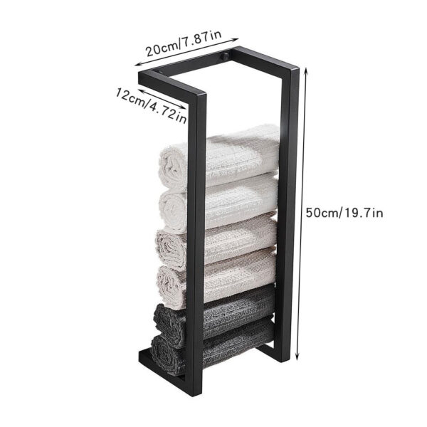 Bathroom Towel Rack Bath Towel Storage Rack Hotel Toilet Towel Roll Stand Dual-use - Image 9