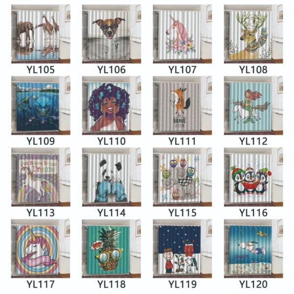 Decorative Shower Curtain For Sanitary Partition - Image 5