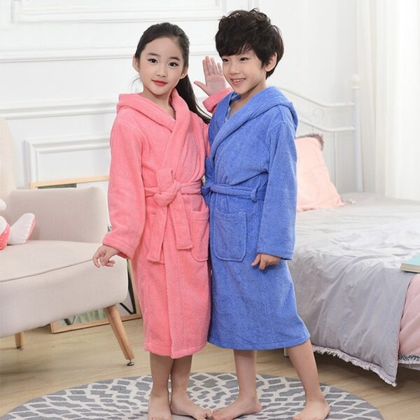 Pure Cotton Hotel Bathrobe Thickening Towel Material Nightgown - Image 5