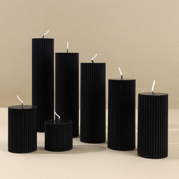 Black Cylinder Aromatherapy Soy Candles - Image 4