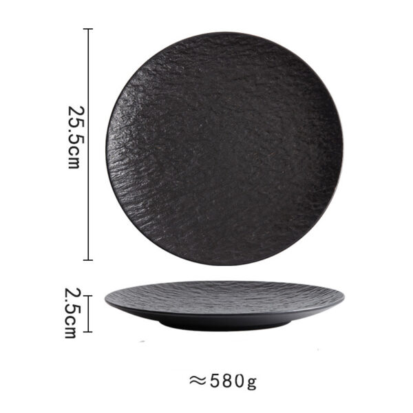 Ceramic Rock Pattern Round Flat Plate Hotel Tableware New Large Chicken - Image 4