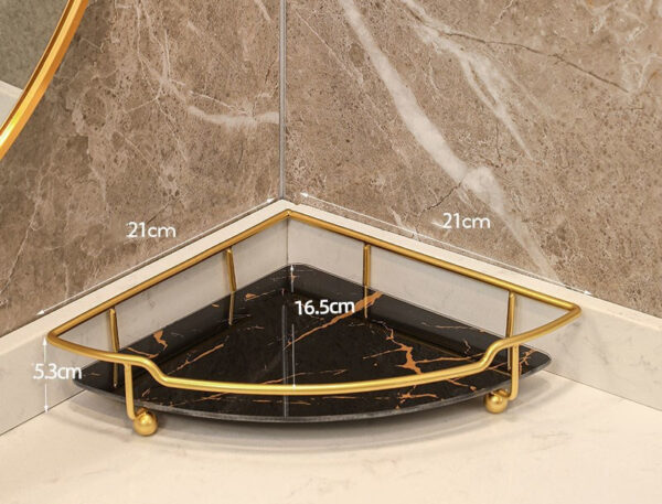 Light Luxury Triangle Bathroom Storage Shelf Vanity - Image 7