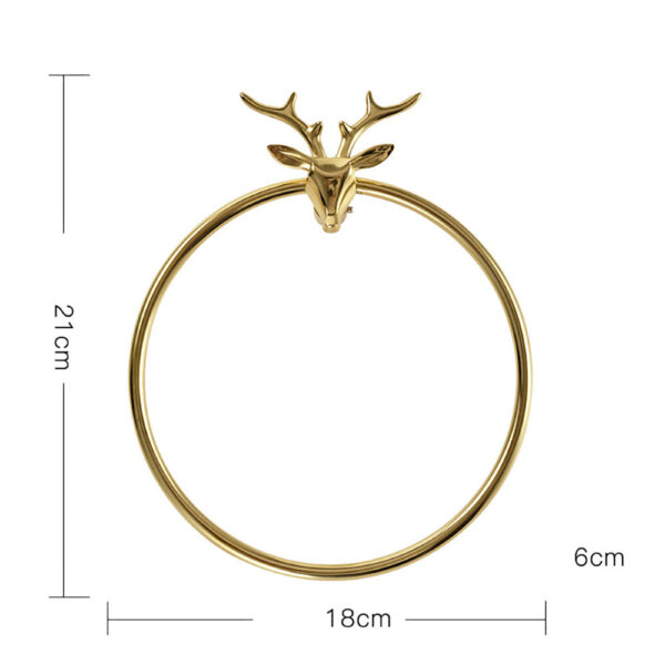 American Light Luxury Style Lucky Deer Decorative Hook Towel Bar - Image 4